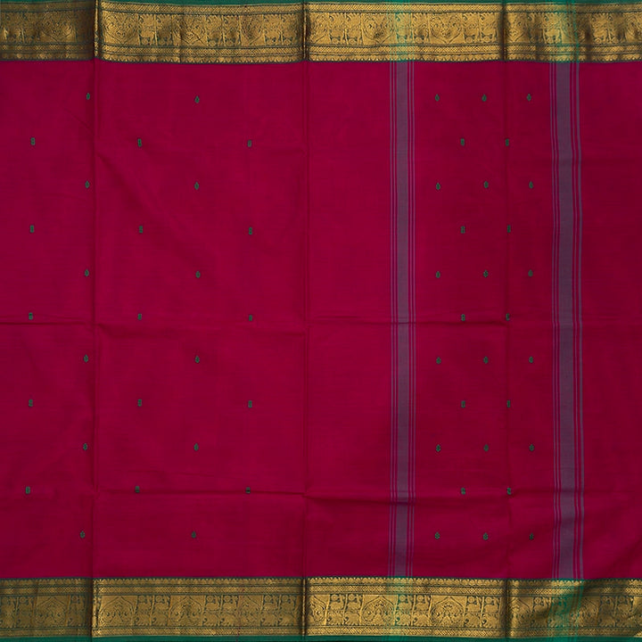 Hayagrivas Magenta Handloom Chettinad Cotton Saree SSCBF63E3-10