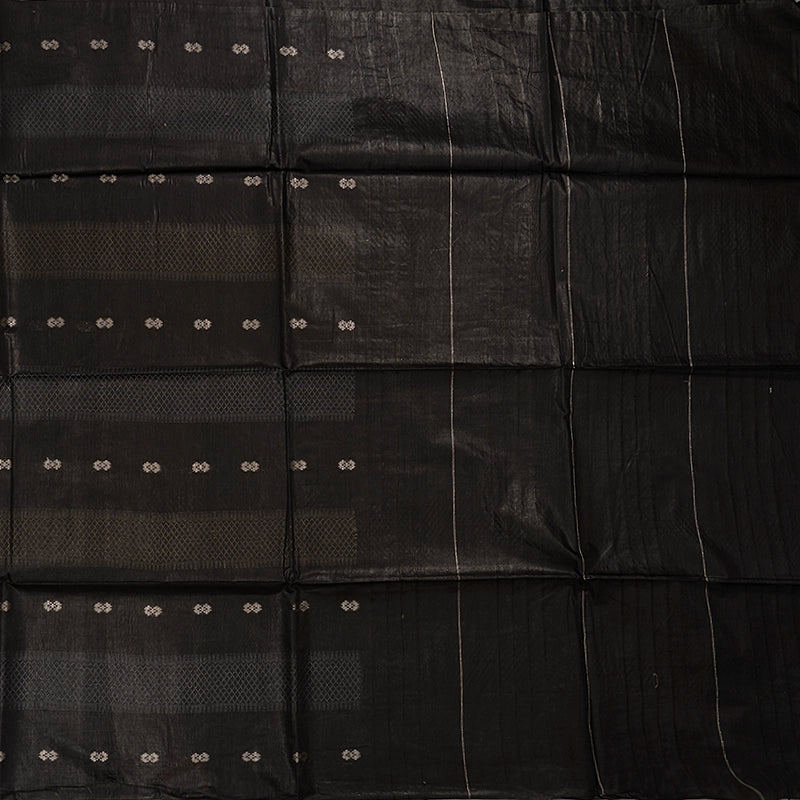 Hayagrivas Black Fancy Cotton Saree KSBE143C1-4