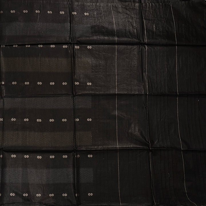 Hayagrivas Black Fancy Cotton Saree KSBE143C1-4