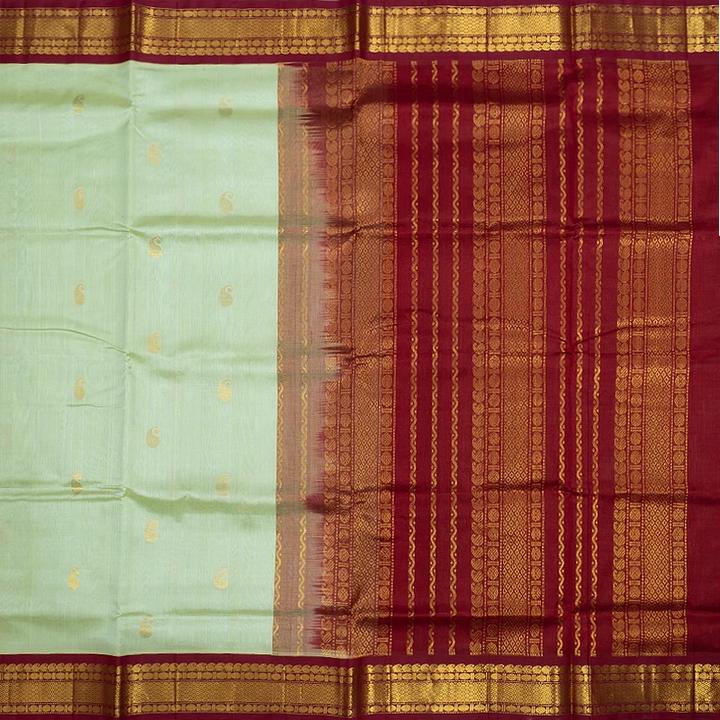 Hayagrivas Pista Green Pure Silk Cotton Saree SSCBF16D1-17