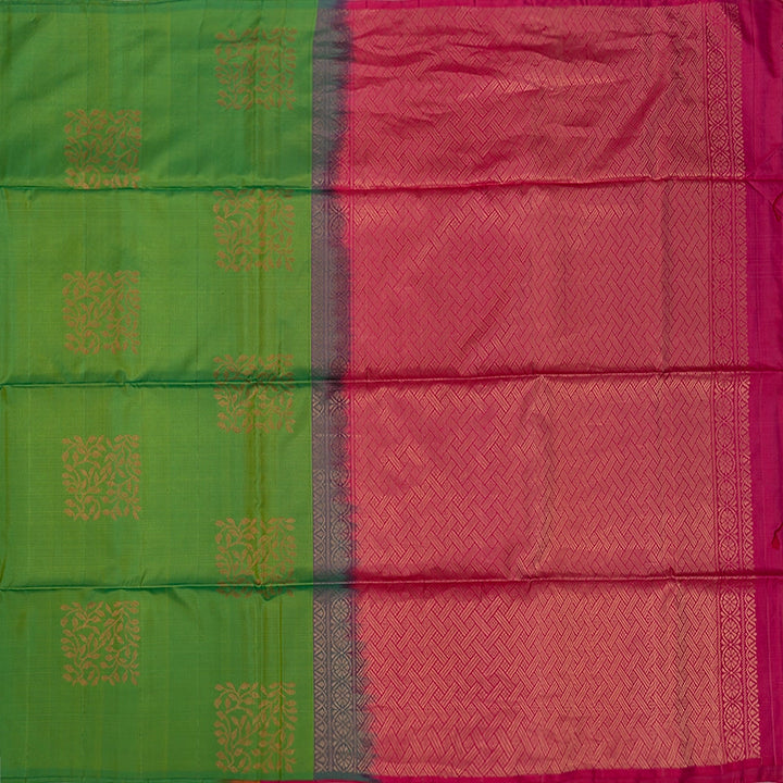 Hayagrivas Green Handloom Soft Silk Saree HBF26D1-4