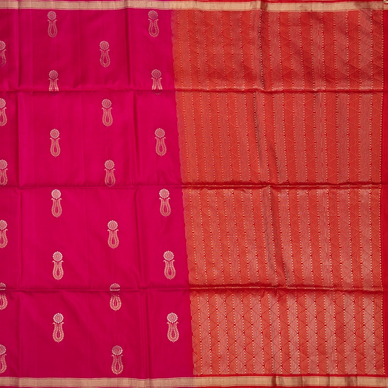 Hayagrivas Magenta-Pink Pure Soft Silk Saree KBE658G3-1