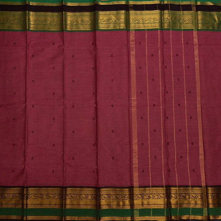 Hayagrivas Rosewood Pink Handloom Chettinad Cotton Saree KSBE2H5-2