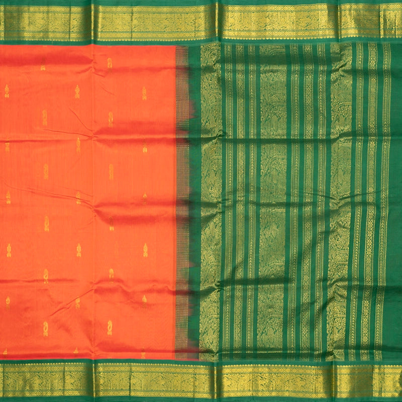 Hayagrivas Fanta Orange Pure Silk Cotton Saree SSCBF34D5-14