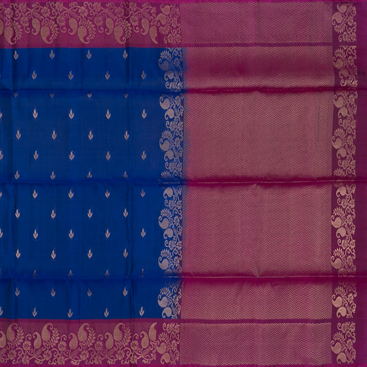Hayagrivas Royal Blue Handloom Soft Silk Saree KBF171E3-2