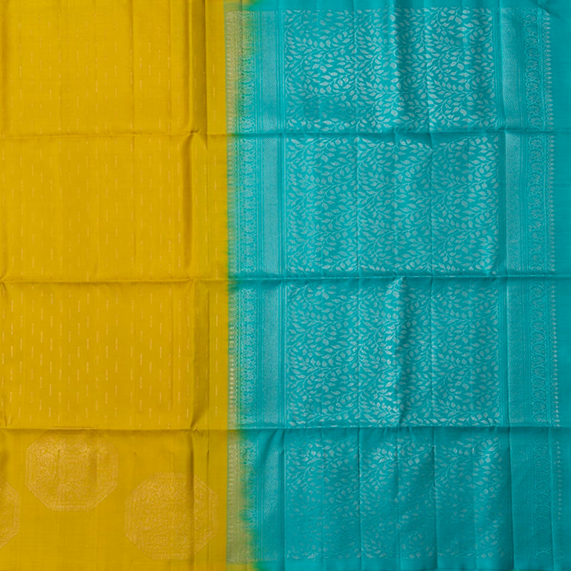 Hayagrivas Yellow Handloom Soft Silk Saree KBF534G1-1