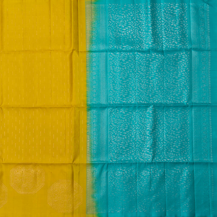 Hayagrivas Yellow Handloom Soft Silk Saree KBF534G1-1