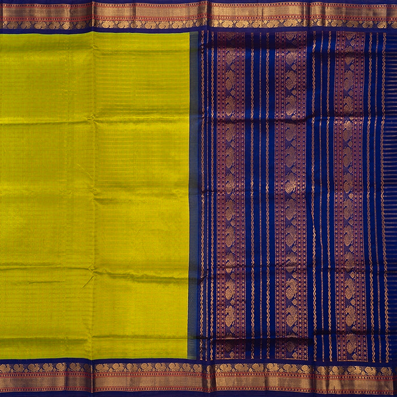 Hayagrivas Fluorescent Green Pure Silk Cotton Saree SSCBF56E5-1