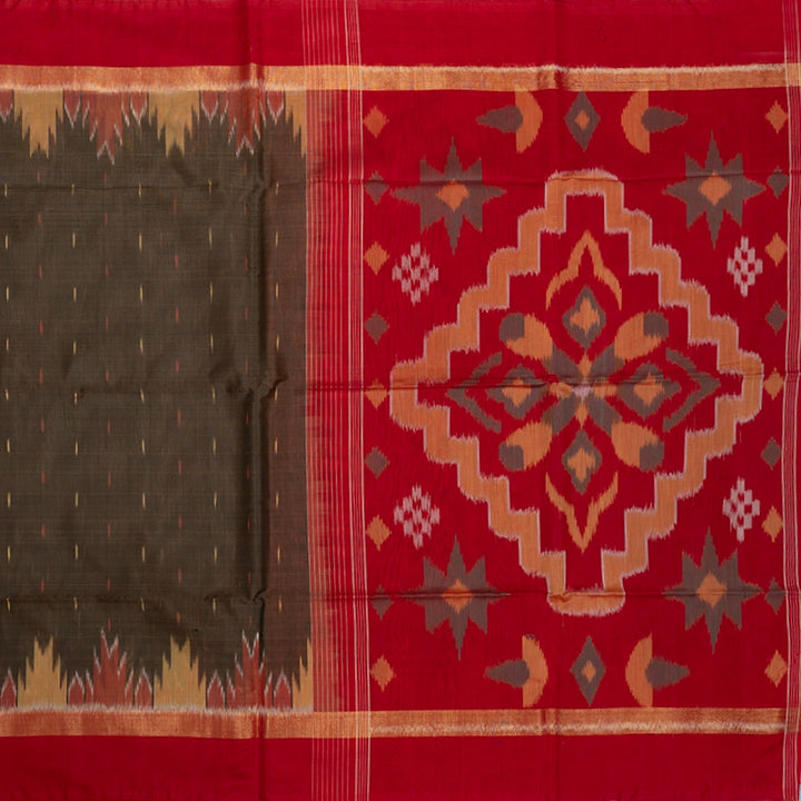 Hayagrivas Honey Shade Ikkat Kora Silk Cotton Saree KBE2274B1-4