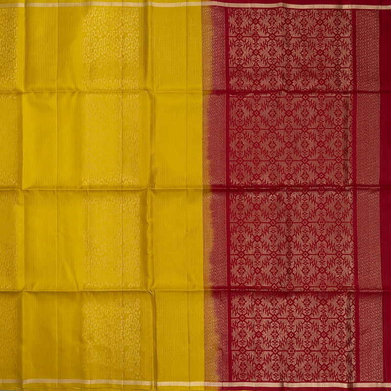 Hayagrivas Lemon Yellow Handloom Soft Silk Saree KSBE20I3-4