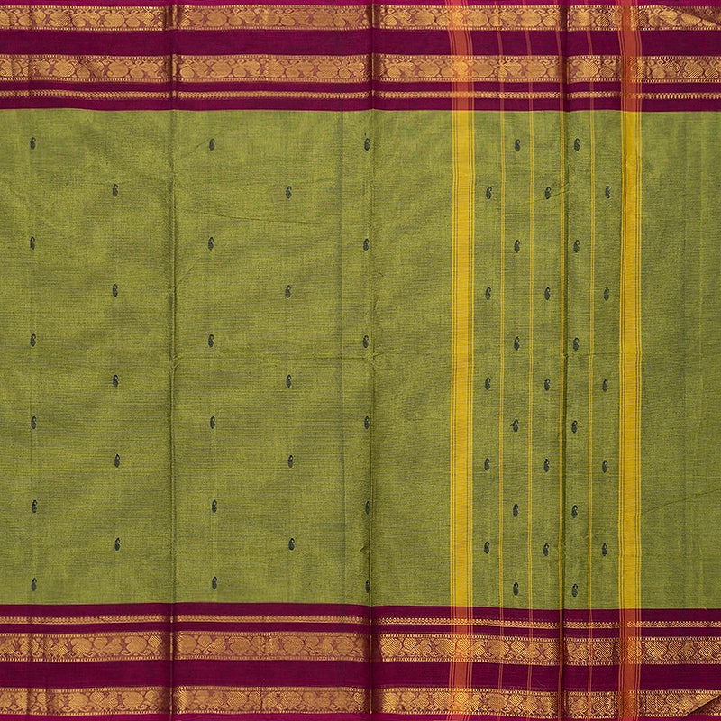 Hayagrivas Parrot Green Handloom Chettinad Cotton Saree SSKBF86F1-36