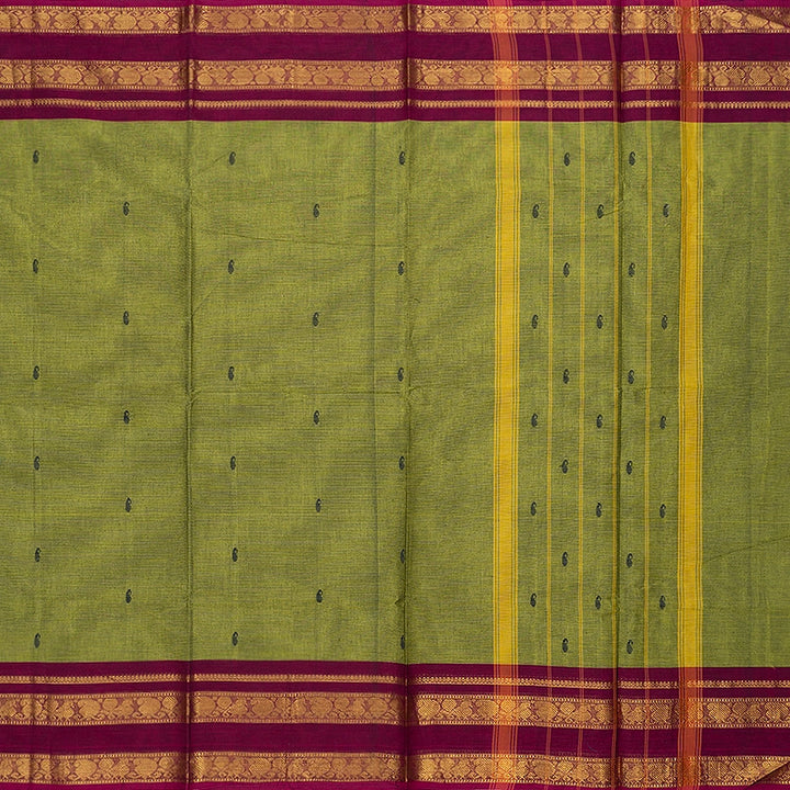 Hayagrivas Parrot Green Handloom Chettinad Cotton Saree SSKBF86F1-36