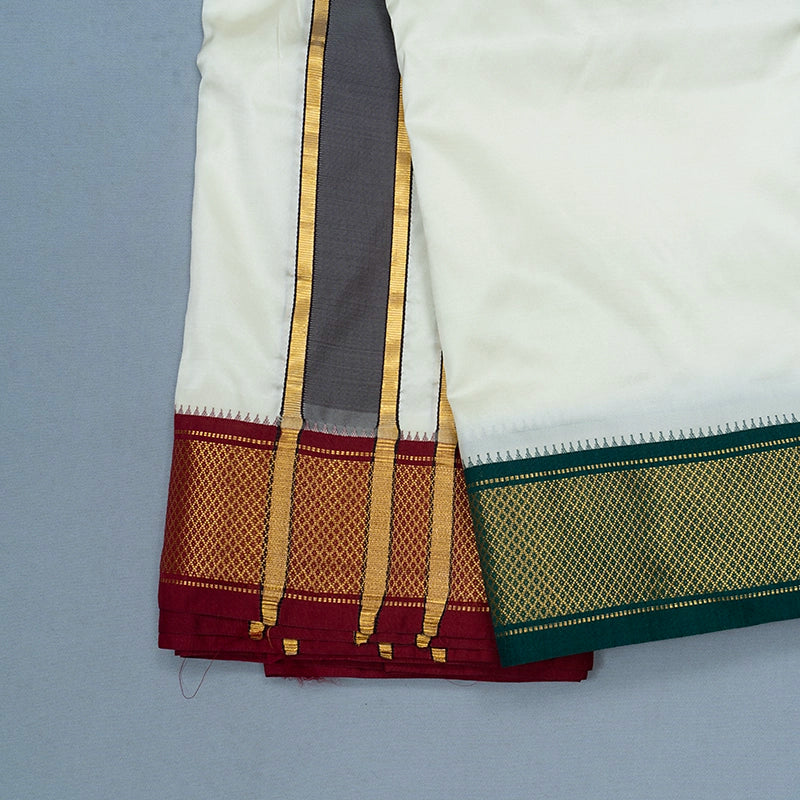 Hayagrivas Handloom 8*4 Silk Dhothi KBF320E3-2