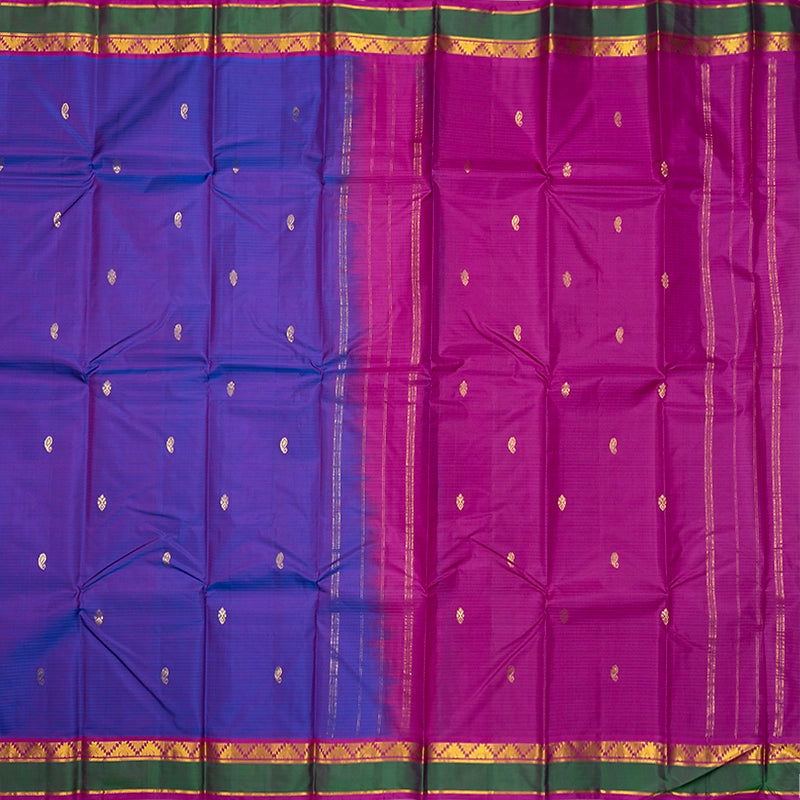 Hayagrivas Handloom Purple Kanjivaram Silk Saree KBF486F3-4