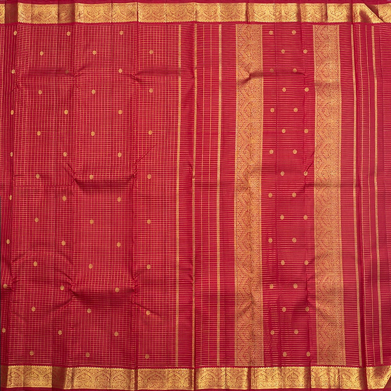 Hayagrivas Handloom Maroon Kanjivaram Silk Saree KBF496F6-1