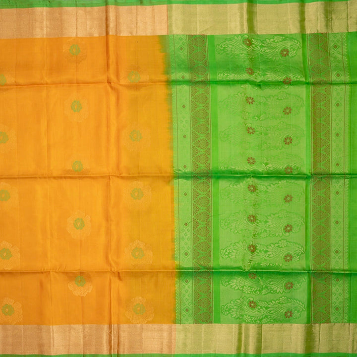 Hayagrivas Turmeric Yellow Handloom Soft Silk Saree KBF501F1-24