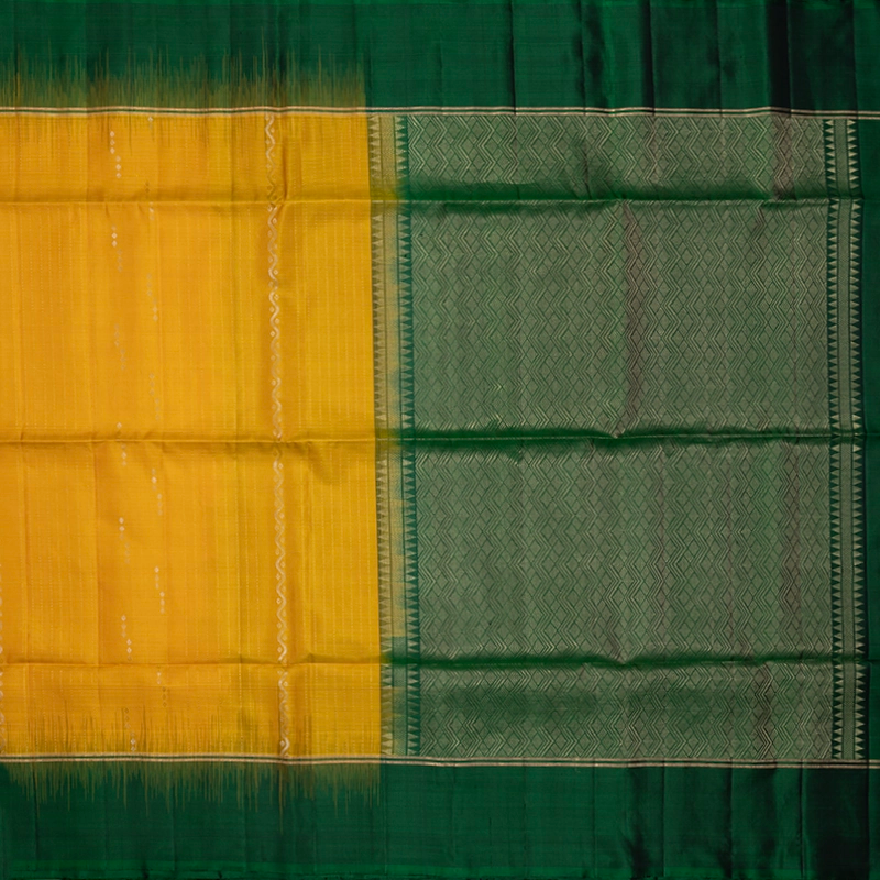 Hayagrivas Yellow Handloom Soft Silk Saree KBF566G1-3