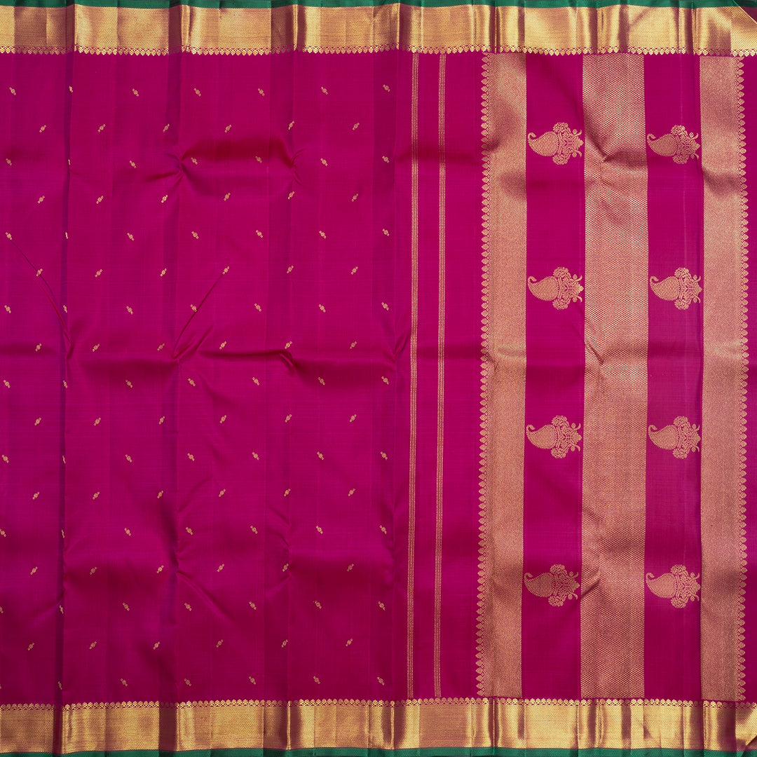 Hayagrivas Handloom Magenta Kanjivaram Silk Saree KBF742H6-1