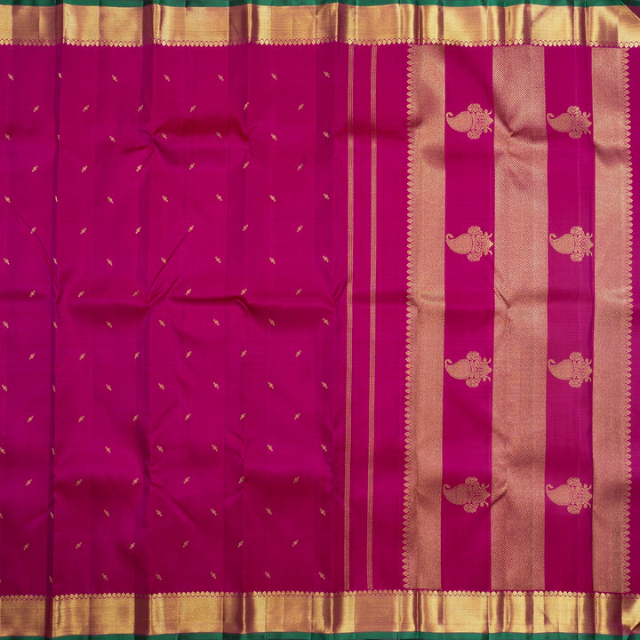 Hayagrivas Handloom Magenta Kanjivaram Silk Saree KBF742H6-1