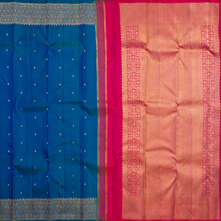 Hayagrivas Handloom Mayilkazhuthu Kanjivaram Silk Saree KBF742H8-1