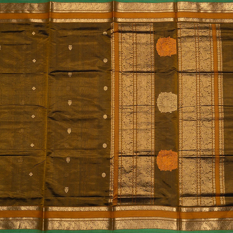 Hayagrivas Metallic Gold Kanchi Silk Cotton Saree SSCBF132H12-3