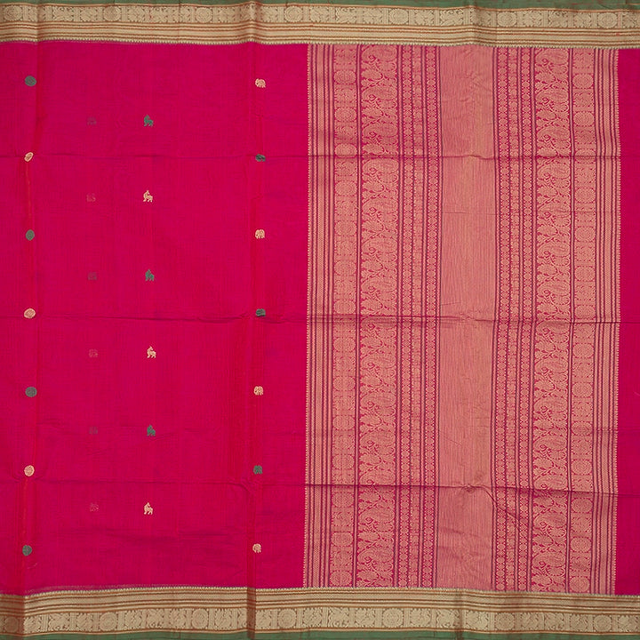 Hayagrivas Pink Handloom Kanchi Cotton Saree SSCBF132H29-5