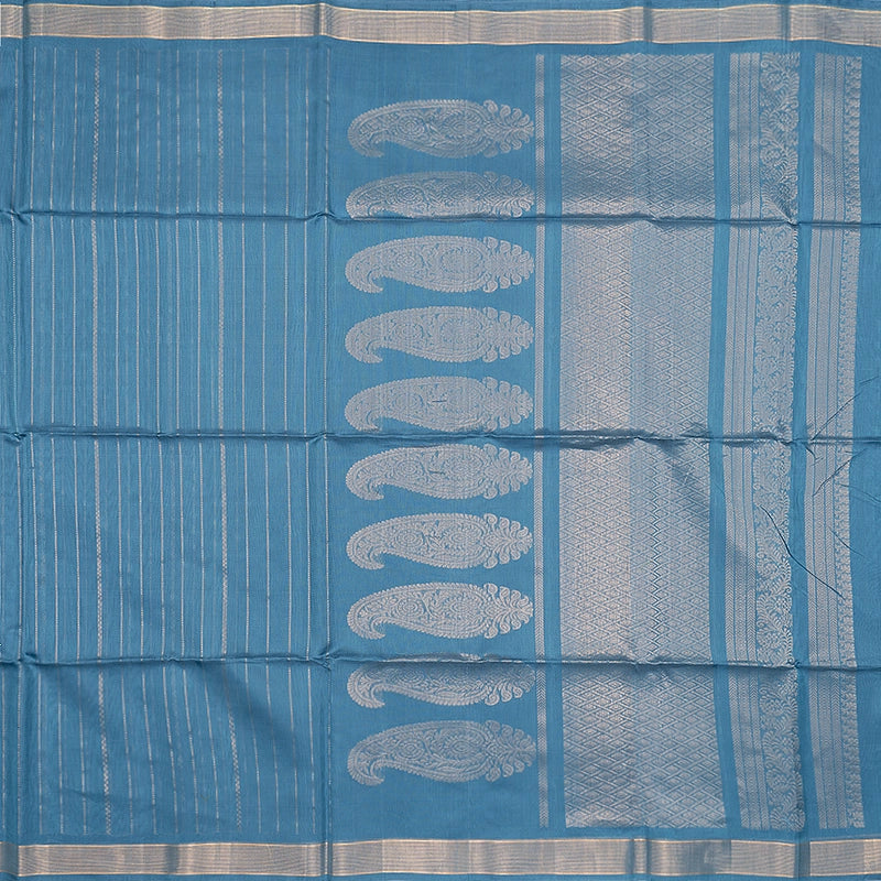 Hayagrivas Powder Blue Kora Silk Cotton Saree SSCBF156H2-59