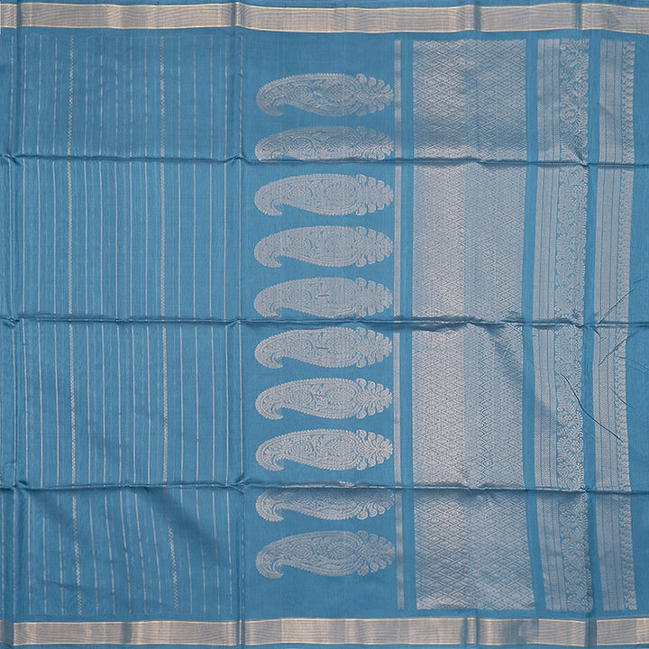 Hayagrivas Powder Blue Kora Silk Cotton Saree SSCBF156H2-59