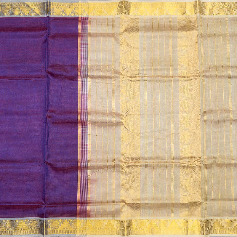 Hayagrivas Purple Pure Ten Yards Silk Cotton Saree SSCBF174I8-1