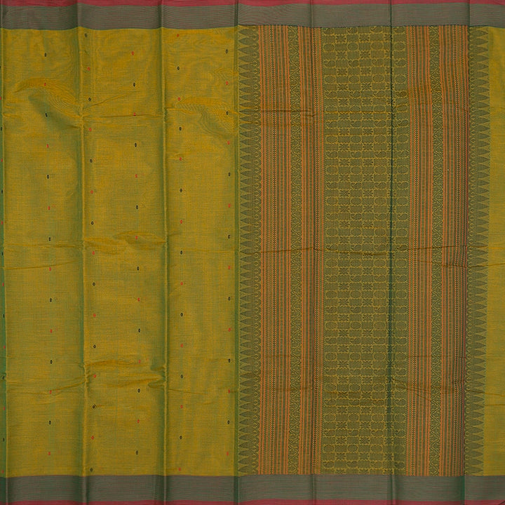 Hayagrivas Sampanga Green Handloom Kanchi Cotton Saree SSCBF177I1-3