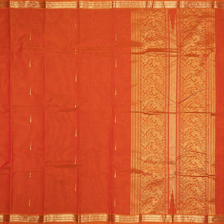 Hayagrivas Orange Handloom Kanchi Cotton Saree SSCBF177I6-18