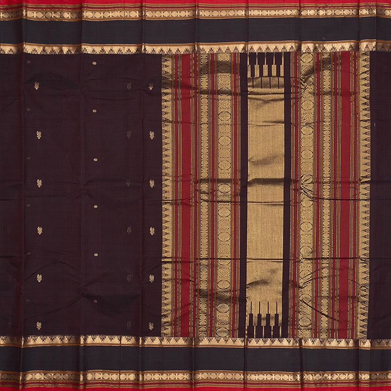 Hayagrivas Deep Nagapazham Handloom Kanchi Cotton Saree SSCBF177I7-5