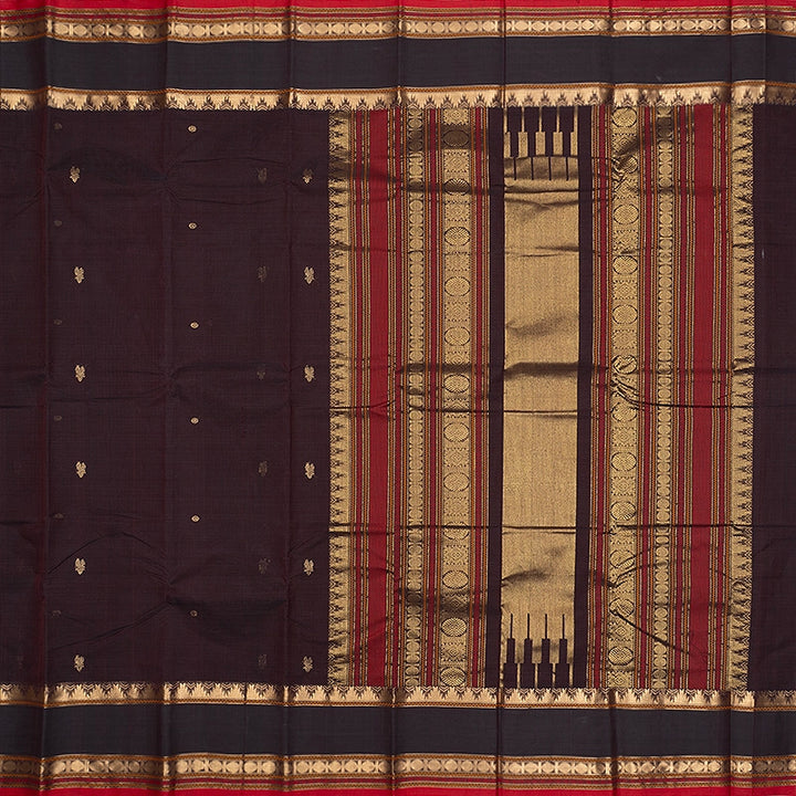 Hayagrivas Deep Nagapazham Handloom Kanchi Cotton Saree SSCBF177I7-5