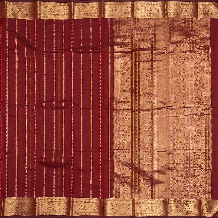 Hayagrivas Maroon Handloom Kanchi Cotton Saree SSCBF177I8-14