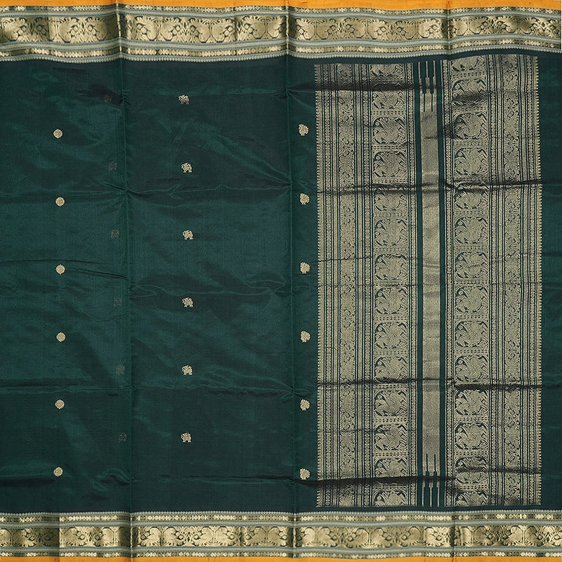Hayagrivas Bottle Green Kanchi Silk Cotton Saree SSCBF179I5-39