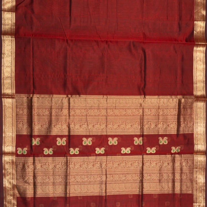 Hayagrivas Maroon Kanchi Silk Cotton Saree SSCBF179I7-9