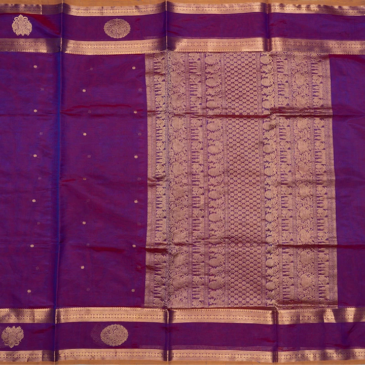 Hayagrivas Purple Kanchi Silk Cotton Saree SSCBF179I9-34
