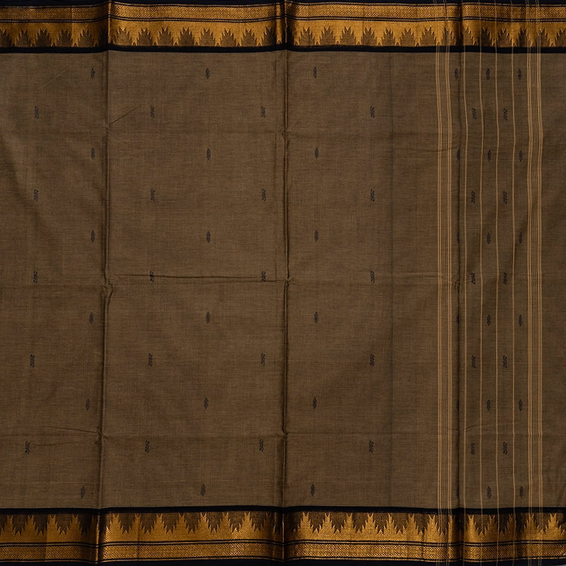 Hayagrivas Elephant Grey Handloom Chettinad Cotton Saree SSCBF63E13-6