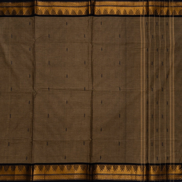 Hayagrivas Elephant Grey Handloom Chettinad Cotton Saree SSCBF63E13-6