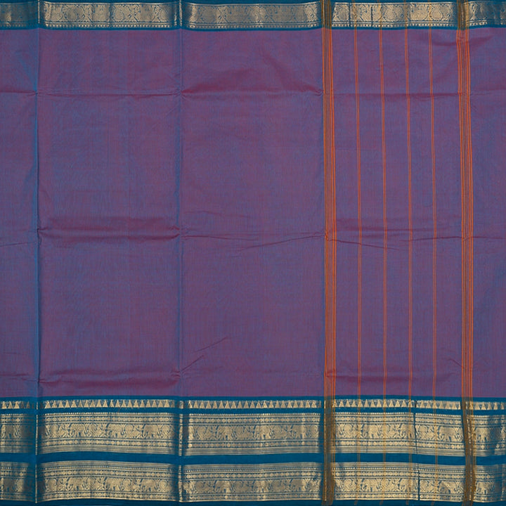 Hayagrivas Blue-Purple Handloom Chettinad Cotton Saree SSKBF87F1-63