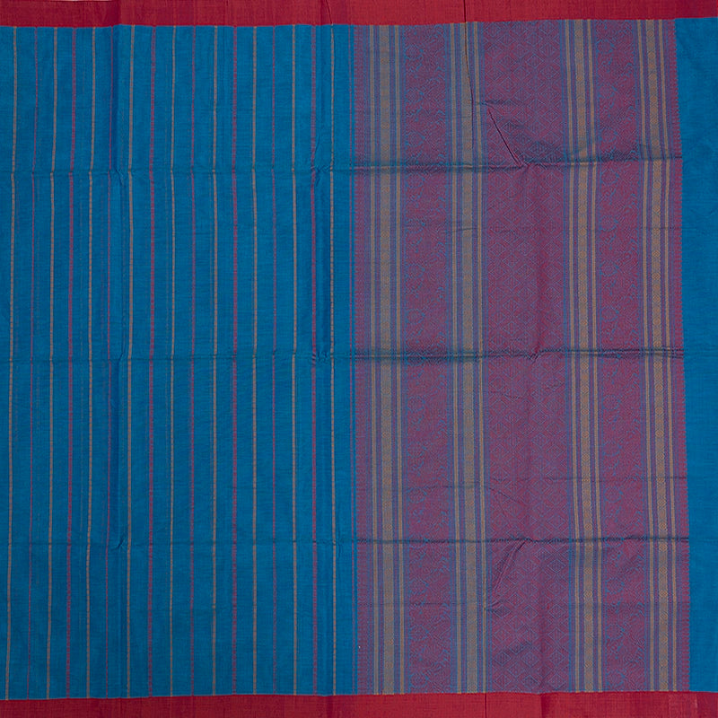 Hayagrivas Ananda Blue Handloom Kanchi Cotton Saree SSCBF103F1-6