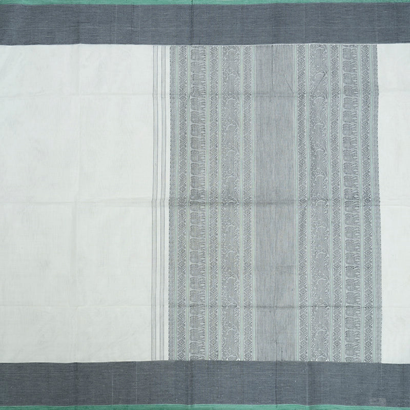 Hayagrivas Half-White Handloom Kanchi Cotton Saree SSCBF103F15-1