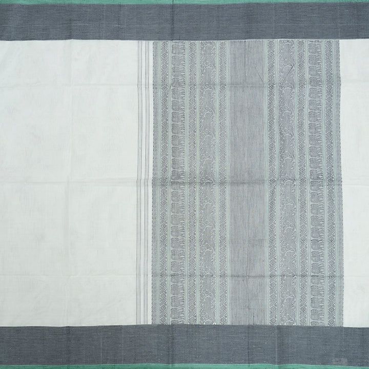 Hayagrivas Half-White Handloom Kanchi Cotton Saree SSCBF103F15-1