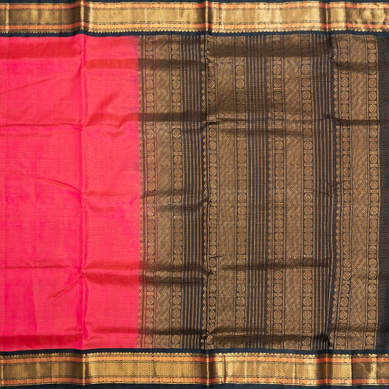 Hayagrivas Redish Pink Pure Silk Cotton Saree SSCBF35D1-39
