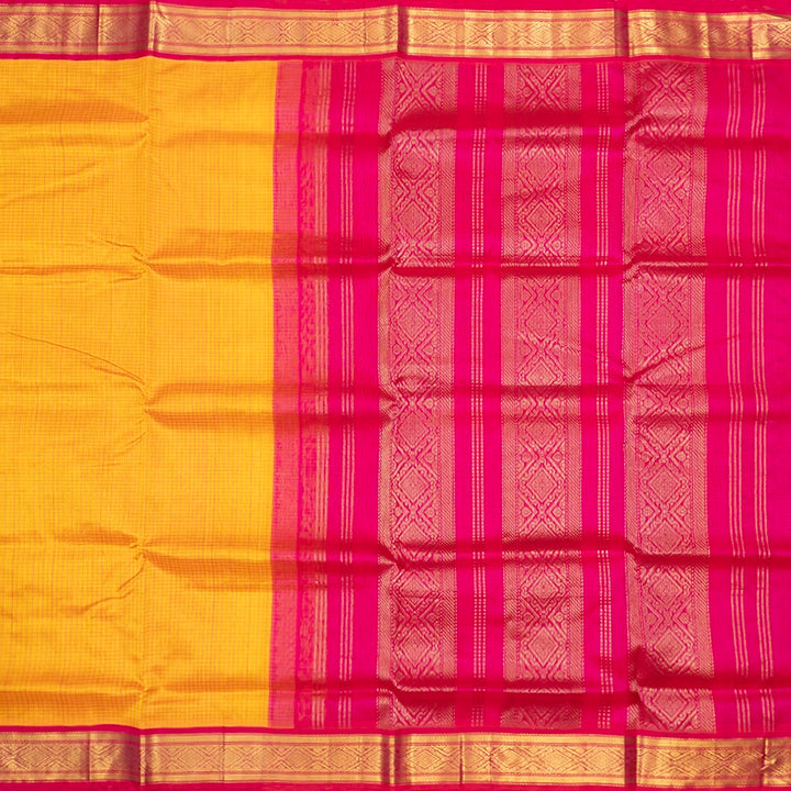 Hayagrivas Yellow Pure Silk Cotton Saree SSCBF35D5-15
