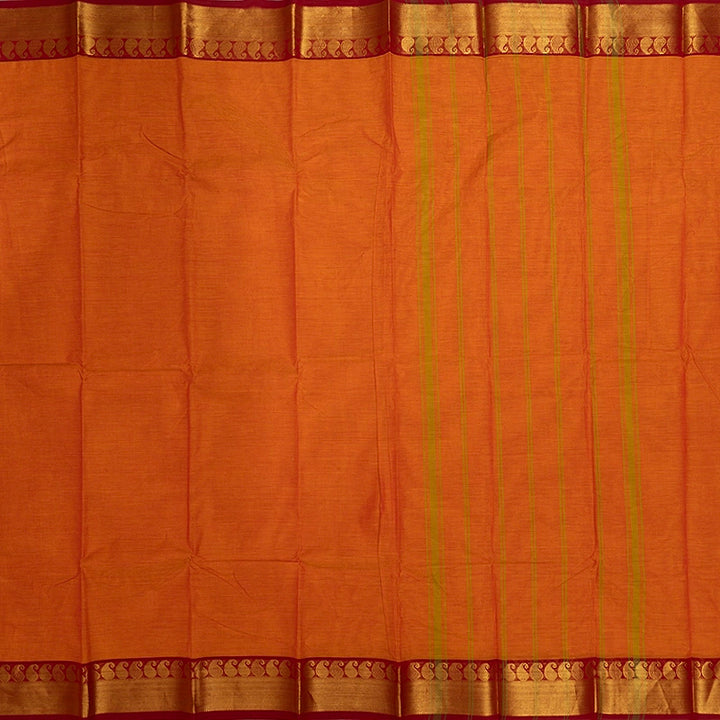 Hayagrivas Mambazham Orange Handloom Chettinad Cotton Saree KSBE1H2-17