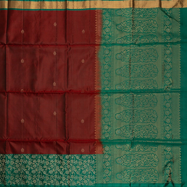 Hayagrivas Handloom Deep Araku Maroon Soft Silk Saree KBE1094I2-6