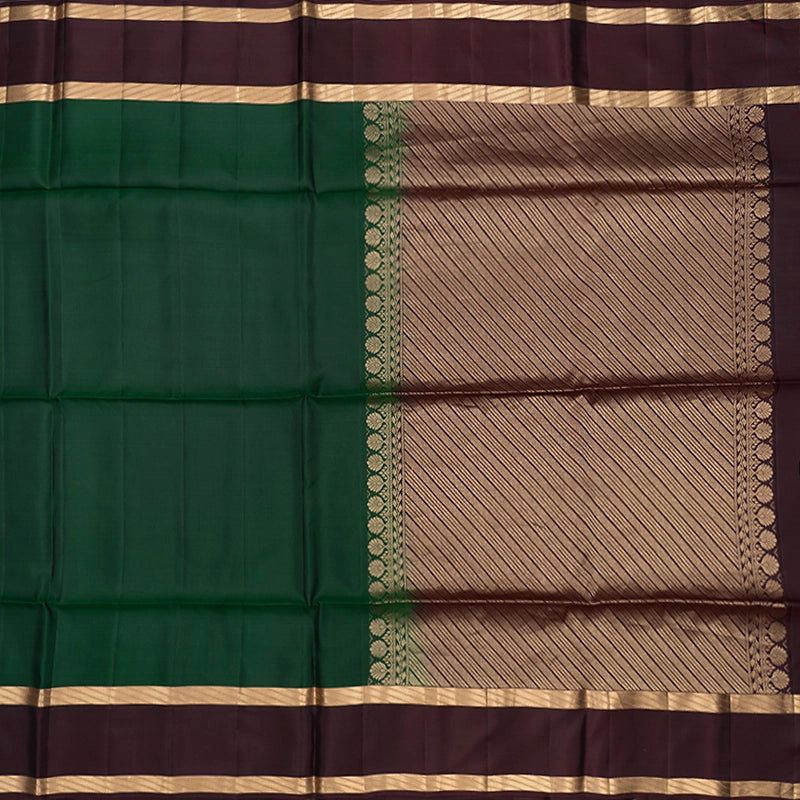 Hayagrivas Bottle Green Handloom Soft Silk Saree KBE2309B1-6
