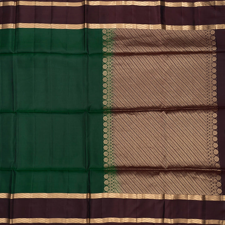 Hayagrivas Bottle Green Handloom Soft Silk Saree KBE2309B1-6
