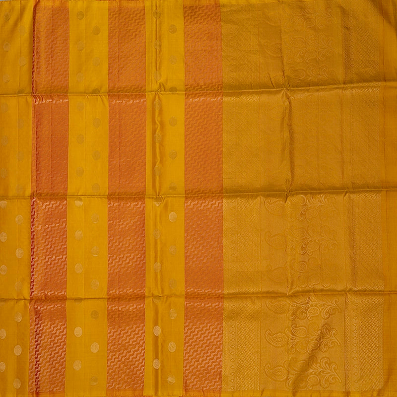Hayagrivas Yellow & Orange Handloom Soft Silk Saree KBE1845L1-3
